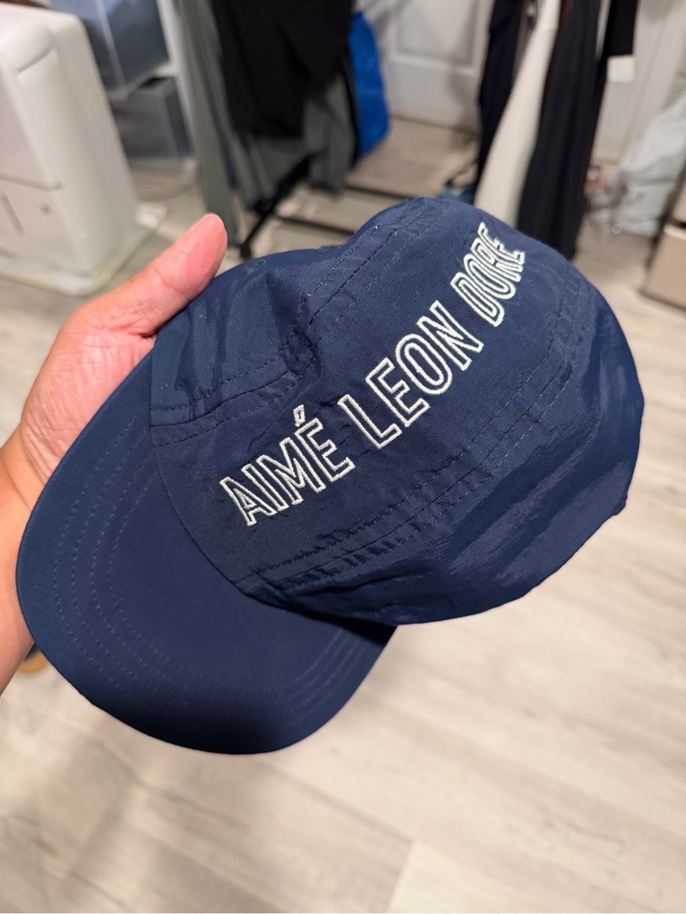 Aime Leon Dore OS Navy Cap with White Embroidery